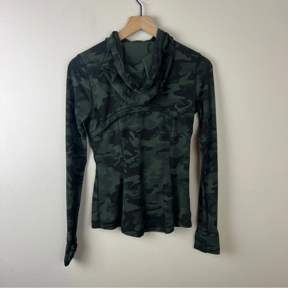 Lululemon Hooded Define Jacket Nulu Heritage Camo Green Multi